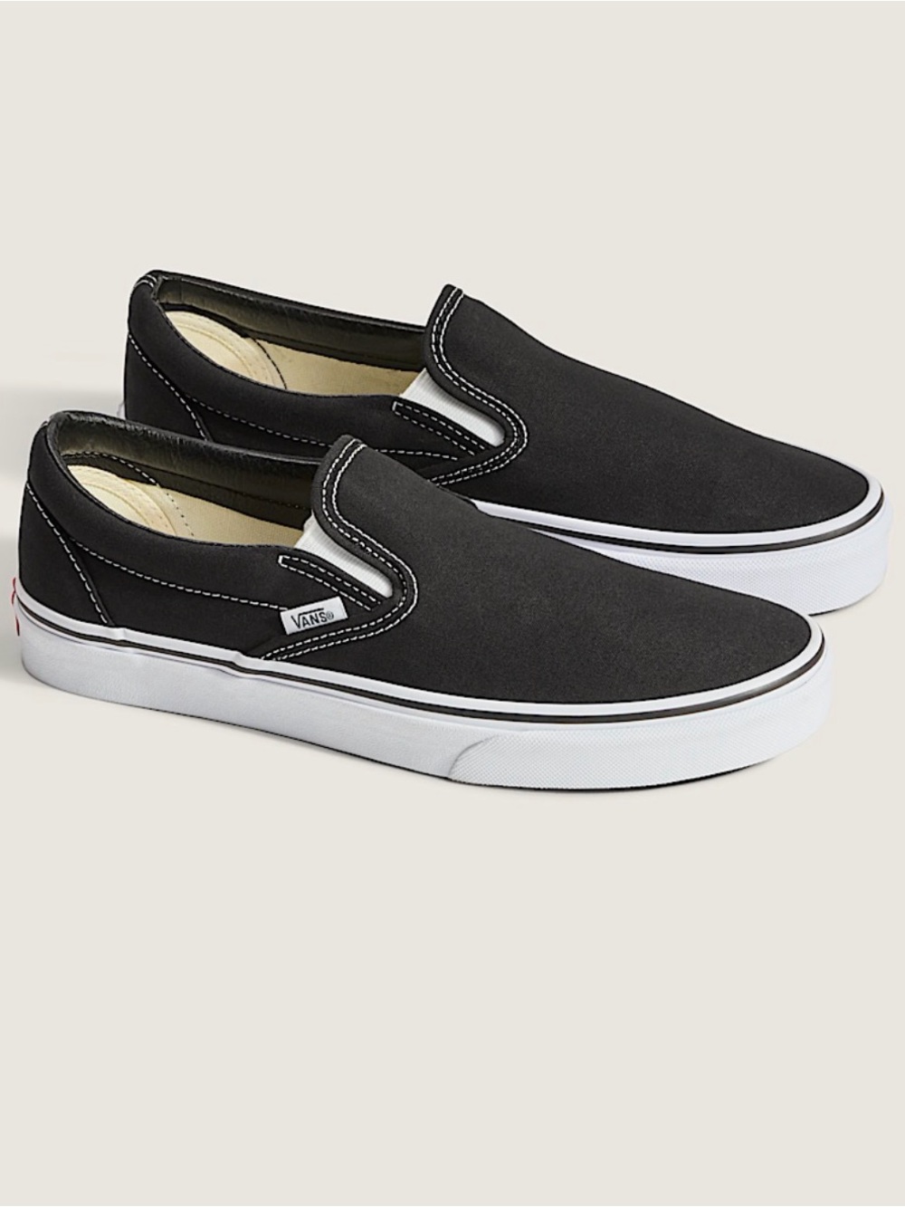 Vans Black Slip-On Canvas sneakers with White Sole